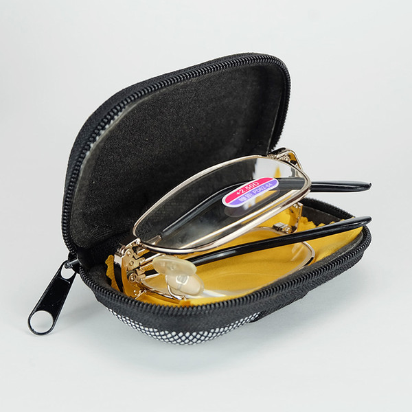 The Good Quality Full Metal Folding Reading Glasses Take In The EVA Egg Case With Zipper Carry On Eyewear For Old Man