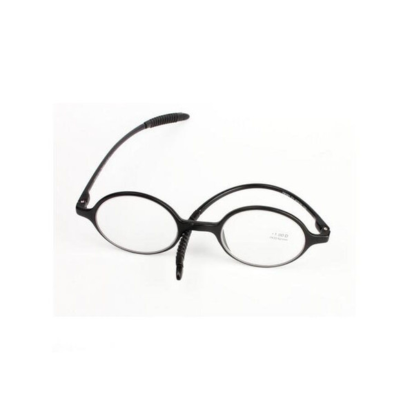 Retro Reading Glasses Fashion Round Resin Lens Eyeglasses Women Men Magnification Eye Reader Black Full Plastic Frame +1.0~+4.0 Light Weight