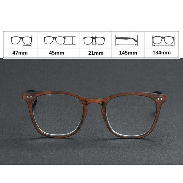 Vintage Progressive Reading Glasses Multifocal Eyeglasses Multi Focus Eyewear Brown Wood Grain Frame Eye Reader +1.0~+3.0 Strength