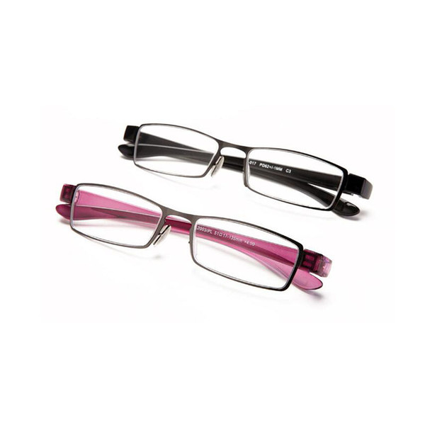 Fashion Purple Lady Reading Glasses Women Magifiying Eyeglasses Eyewear Eye Reader +1.0~+4.0 Maginifier Resin Lens Glasses Metal Frame New