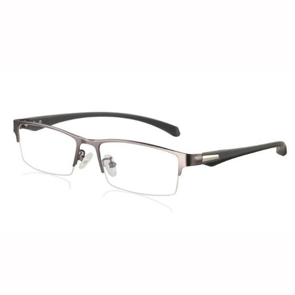 Half-Rim Photochromic Reading Glasses Progressive Eyeglasses Color Change Lens Eyewear Gray Metal Frame Men Eye Reader +1.0~+3.0 Strength