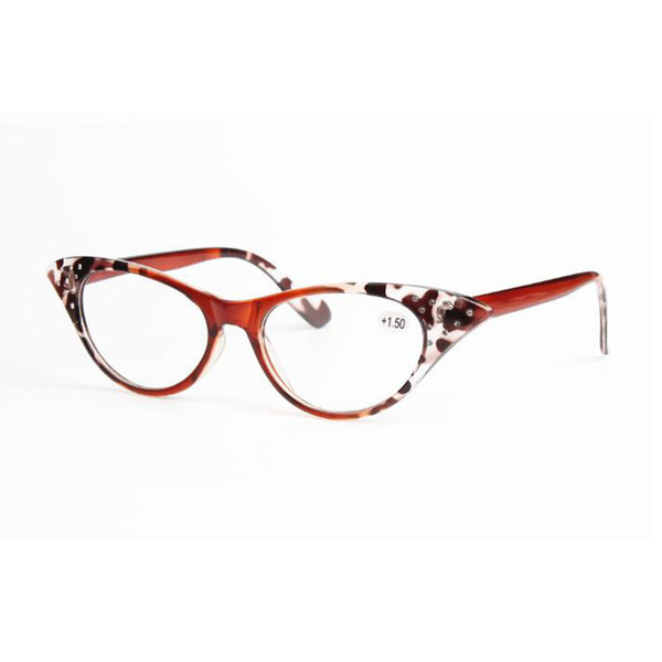 Retro Reading Glasses Cat Eye Eyeglasses Women Eyewear Leopard Full Plastic Frame Eye Magnifying Reader +1.0~+3.5 Strength