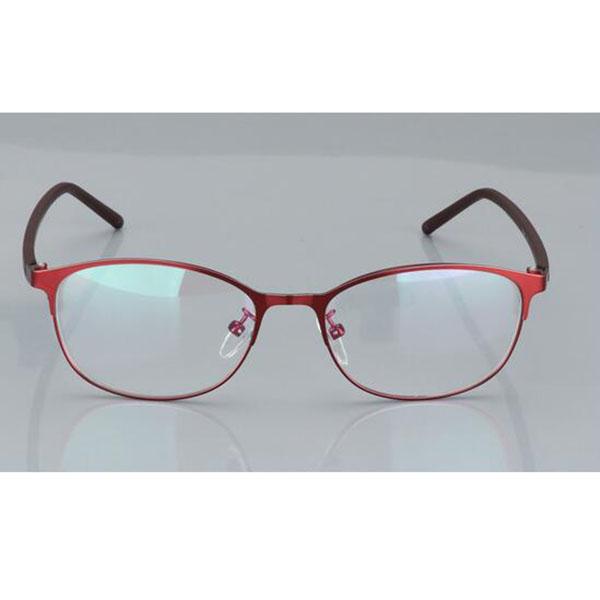 Fashion Retro Photochromic Reading Glasses Red Metal Frame Eyeglasses Color Change Sunglasses Women Eye Reader +1.0~+3.5 Strength