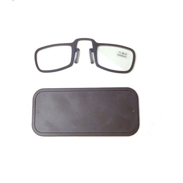 Wallet Reading Glasses Credit Card Emergency Eyeglasses Portable Pocket Purse Nose Resting Eye Reader Brown Full Frame With Case