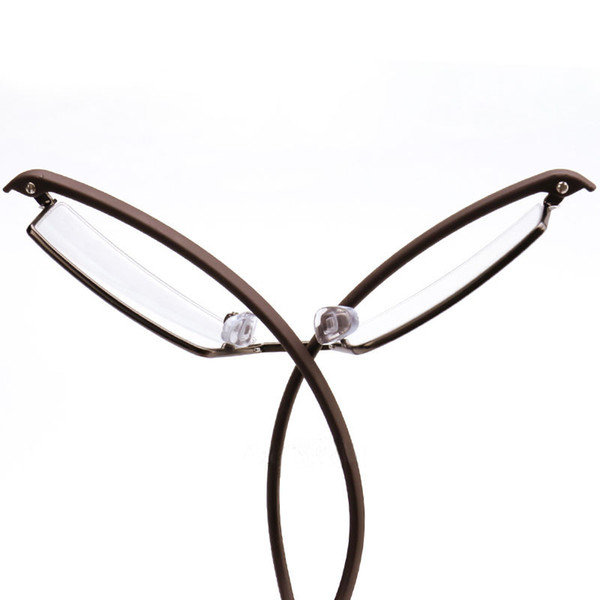 Fashion Half-Rim Reading Glasses TR90 Eyeglasses Women Men Portable Eyewear Case Brown Metal Frame Eye Reader +1.0~+4.0