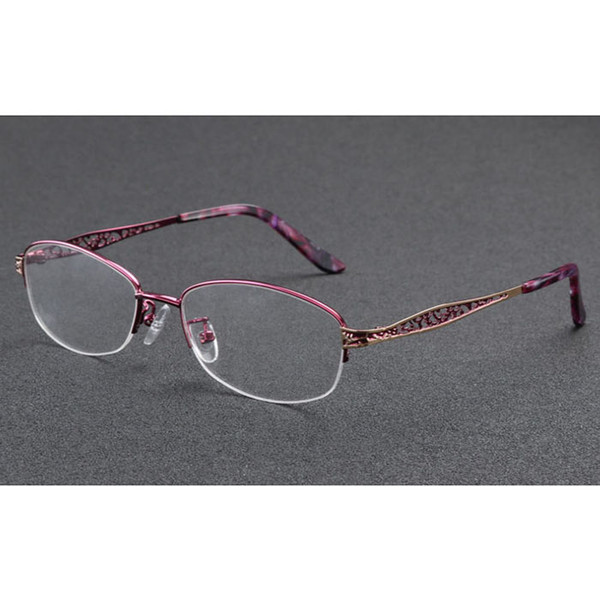 Color Change Reading Glasses Progressive Photochromic Eyeglasses Sunglasses Multi Focus Eye Reader Purple Metal Frame Women Lady +1.0~+3.0