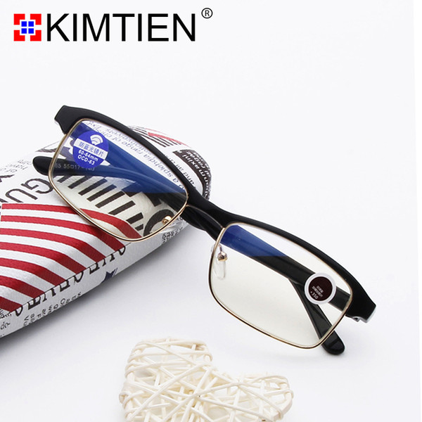 +1.00 +1.50 +2.0 +2.5 +3.0 +3.5 +4.0 Titanium Alloy resin Progressive lenses Reading Glasses Women Fashion Square Classic Multifocal Glasses