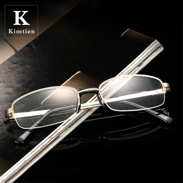 +1.00 +1.50 +4.0 Progressive multi-focal reading glasses transitional female male metal spectacle frame far and near dual-purpose spectacles