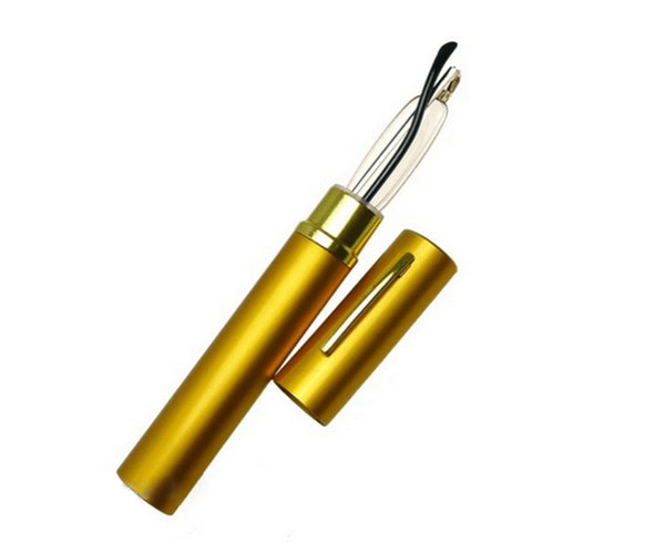 High Quality Ultra Slim & Trim Reading Glasses Gold Trim Hard Tube Case Metal Mini Tube Reader Strength +1.0 +1.5 +2.0 +2.5 +3.0 +3.5