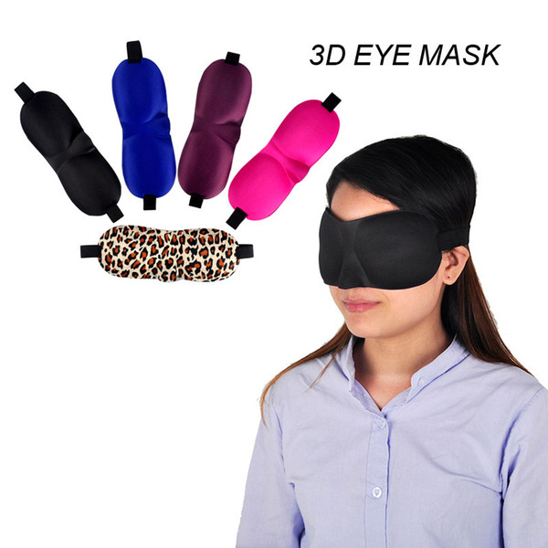 5 Colors Soft 3D Eye Aid Mask Travel Sleep Rest Eye Shade Cover Blindfold Travel Rest 3D Sponge Sleeping Eye Masks