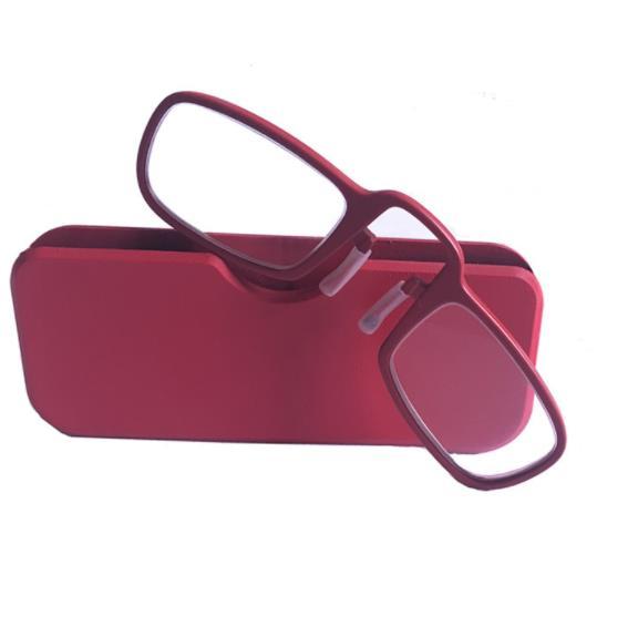 Portable nose Wallet Reading Glasses with Case 4 colors mini presbyopic glasses Emergency Glass high quanlity CZ205