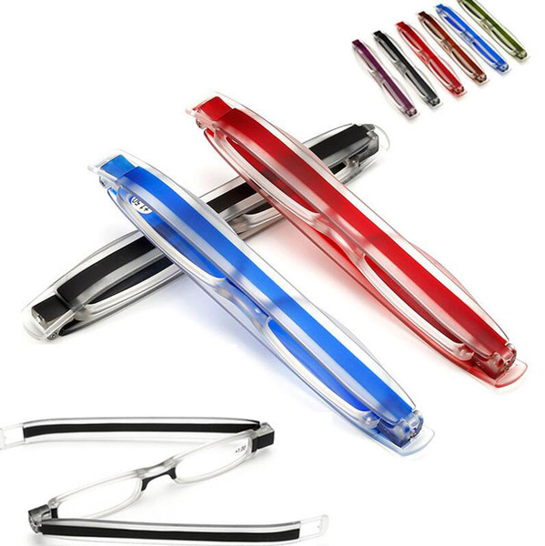 360 Degree Rotation Folding Reading Glasses Mini Diopter Men's Women's Foldable Presbyopic Reading Glasses 1.0 to 4.0 strength 6 Colors