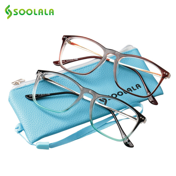 SOOLALA Oversized Women Men Full Rimmed Reading Glasses Large Horn Clear Lens Eyeglass Frame Reading Glass +0.5 1.5 2.5 to 4.0