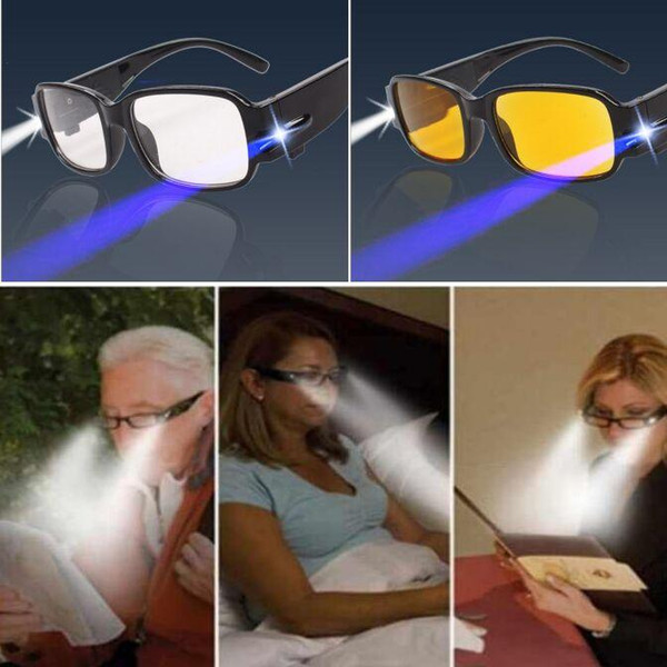 LED Reading Glasses Multi Strength Eyeglass Spectacle Diopter Magnifier Light UP +1.00 +1.50 +4.00 Diopter Presbyopic Glasses with box