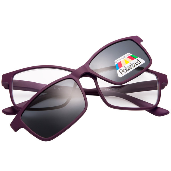 Magnetic Clip on Sunglasses Sun Readers Women Men Unisex Reading Glasses Purple