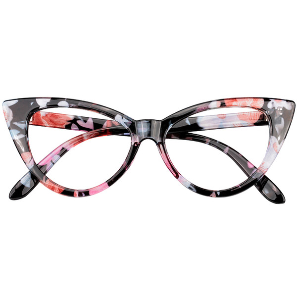 SOOLALA Reading Glasses Women Cat Eye Glasses Full Frame Eyeglasses +0.5 0.75 1.0 1.25 1.5 1.75 2.0 2.5 2.75 3.0 3.5 4.0 4.5 5.0