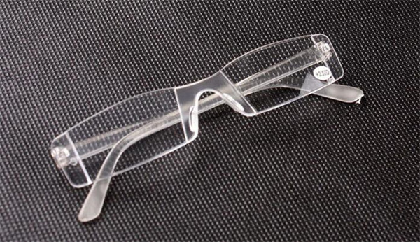 White Reading Glasses Clear Rimless Eyeglasses Presbyopia 1.00-4.00 Diopter D972