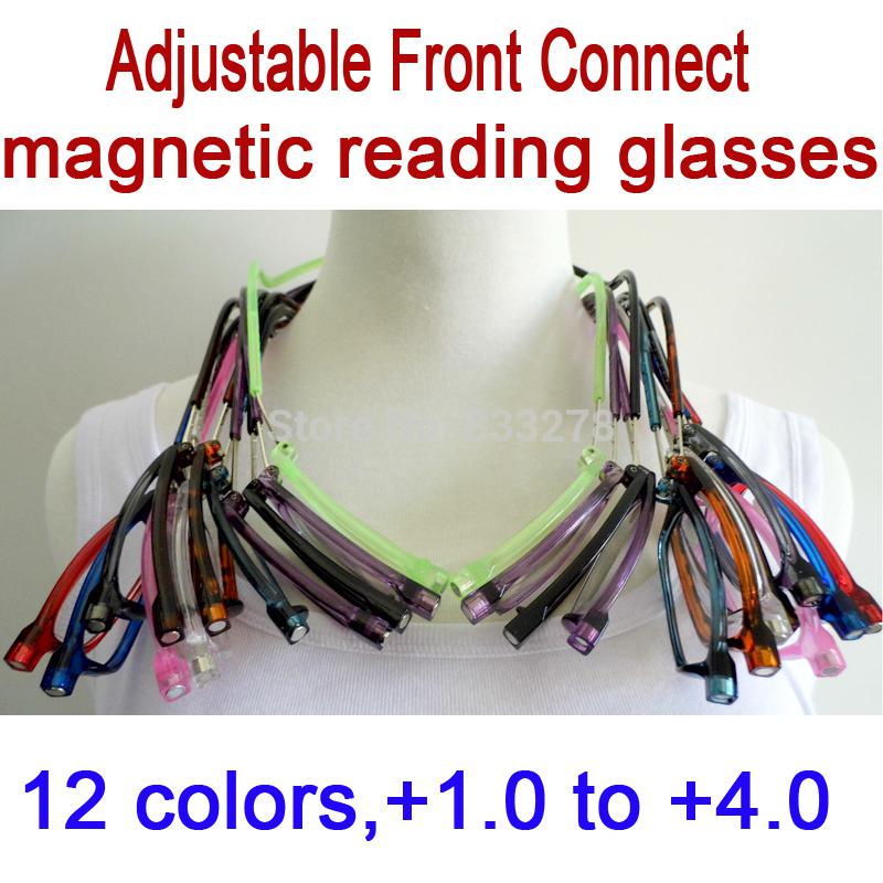 hot sale Adjustable Front Connect Readers unisex reading glasses magnetic fashion men women's brand design reading eyeglasses