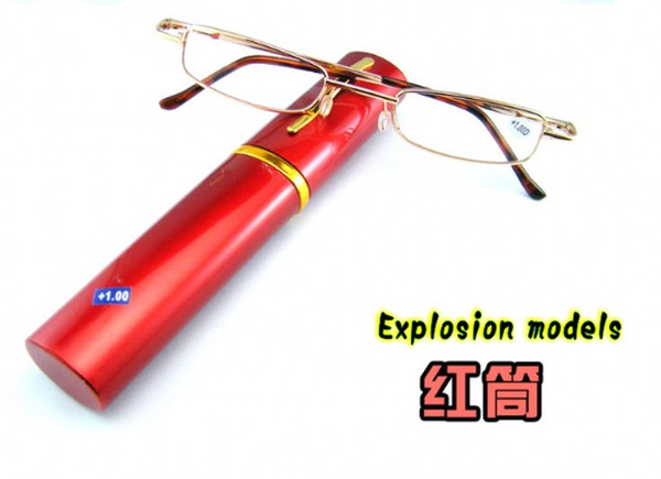 Presbyopic glasses, presbyopic glasses and glass metal Aluminum Alloy written glasses aluminum tube round glasses 100pcs