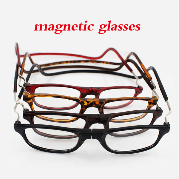 New fashion folding magnetic reading glasses men and women high resolution glasses men and women ordinary glasses +1.0 +1.5 +2.0 +2.5 +3 +3.