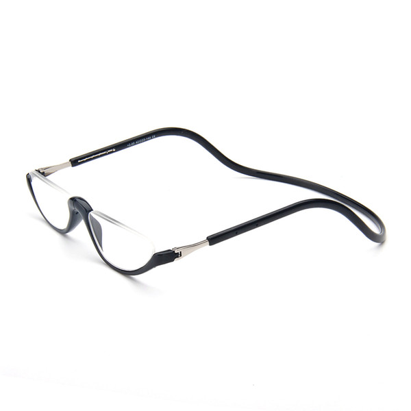 Unisex Magnet Reading Glasses Men and Women Adjustable Hanging Neck Magnetic Front Rim Reading Eyeglasses Eyewear Fashion