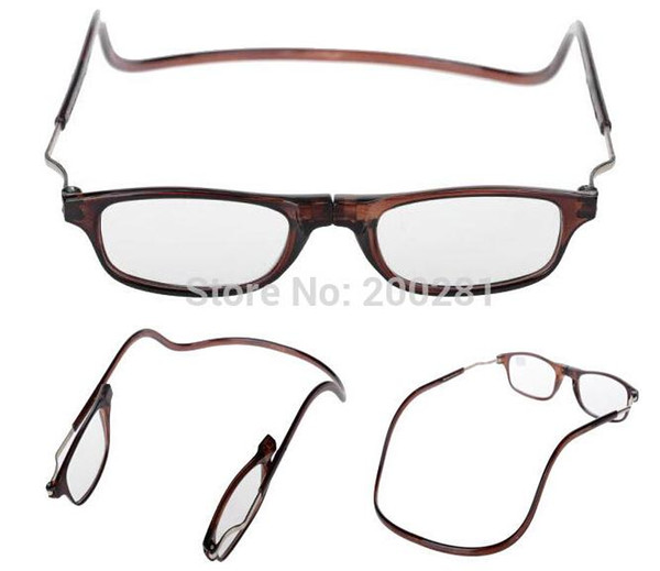 High quality Folding Reading Glasses Magnets Magnifying Reading Glasses Magnetic Front Connect Unisex Eyeglasses Hang Folding Quality Reader