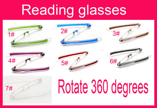 50pcs Men reading glasses women general presbyopic glasses Fold the elderly optical lens Rotate 360 degrees Hd resin 1.5-4.0 free shipping