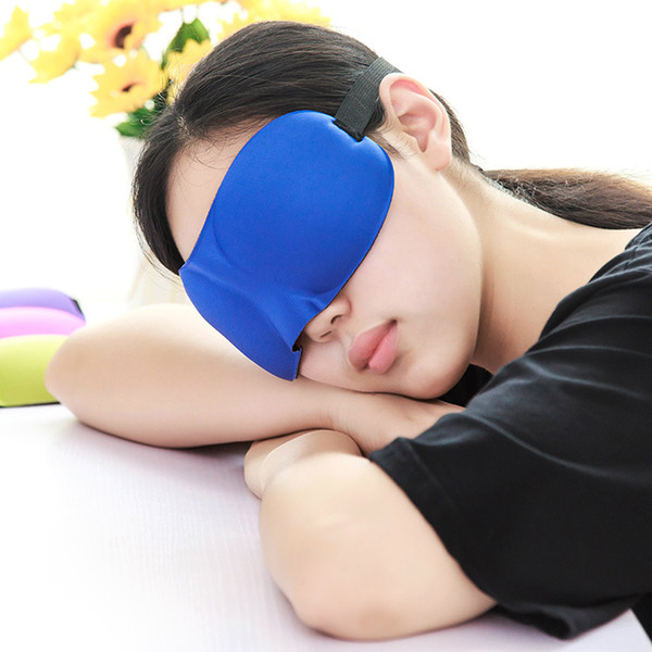 3D Eye Mask Shade Nap Cover Blindfold Mask 3D Polyester Sponge Eyeshade Sleep Masks for Sleeping Travel Colorful Sleep Masks Free shipping