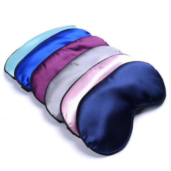 Silk Imitation Sleep Rest Eye Mask eye shade cover Padded Shade Cover Travel Relax masks Aid Blindfolds DHL shipping