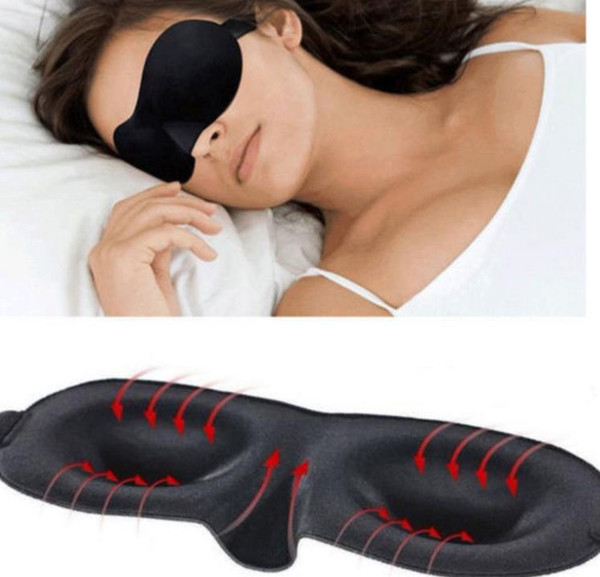 Travel 3D Eye Mask Sleep Soft Padded Shade Cover Rest Relax Sleeping Blindfold