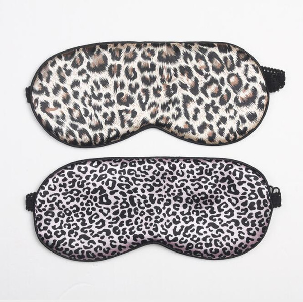 Silk Sleep Eye Mask leopard print Eye Care Tool Travel Sleeping Eye Mask Cover Shade Blindfold LJJK1554