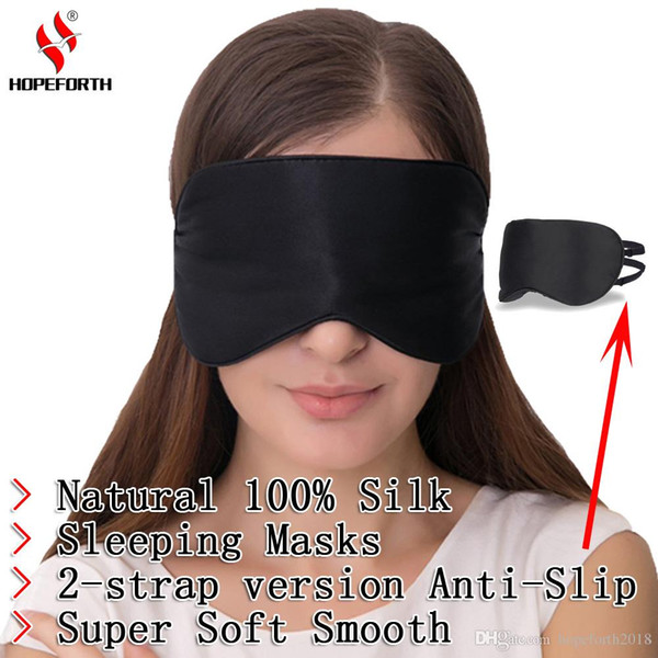 Sleep Mask Sleeping Masks 2 Straps Natural 100% Silk Snoring Super Smooth Sleep Eye Mask Stay On Your Face all night