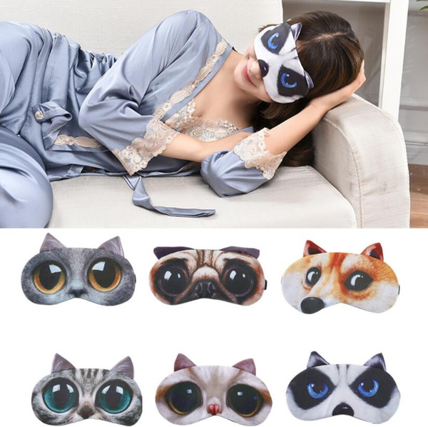 Cartoon meow star eyeshade 3D Travel sleep eye mask cute animal cat sleep patch rest Eye Mask Shade Nap Cover Blindfold Shade DHL