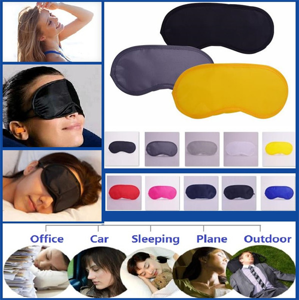 New women and men Eye Mask Shade Nap Cover Blindfold Sleeping Sleep Masks Travel Rest Black 1952-2