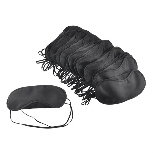 Black Eye Mask Polyester Sponge Shade Nap Cover Blindfold Mask for Sleeping Travel Soft Polyester Masks 4 Layer ST146