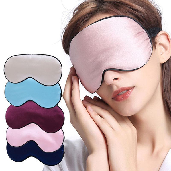 Silk Sleep Rest Eye Mask eye shade cover Padded Shade Cover Travel Relax DHL free shipping