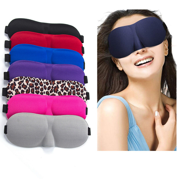 3D Sleep Mask Natural Sleeping Eye Mask Eyeshade Cover 7 colors Shade Eye Patch Blindfold Travel Eyepatch 20pcs