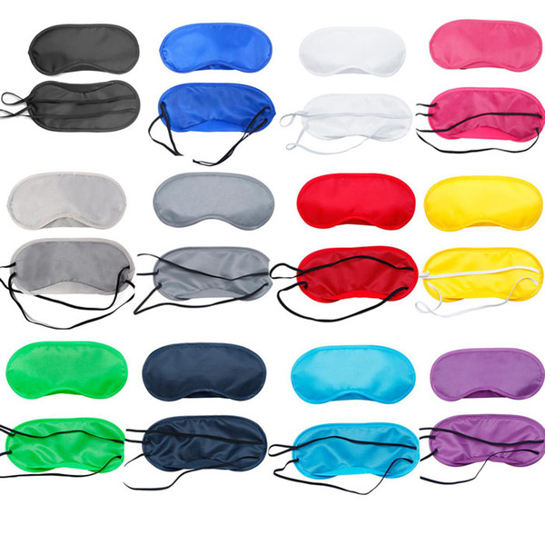 Whoelsale Travel Rest Shade Nap Cover Blindfold Sleeping Mask game mask 12 Colors 100pcs/lot free shipping