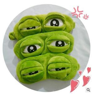 Sad Frog Ventilate Sleep Masks Frog Expression Plush Shading Sleeping Eyeshade Vision Care Health & Beauty Free-shipping SM009