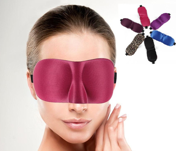 3D Sleep Rest Travel Eye Mask Sponge Cover Blindfold Shade Eyeshade Sleep Masks Free shipping 11 Colors