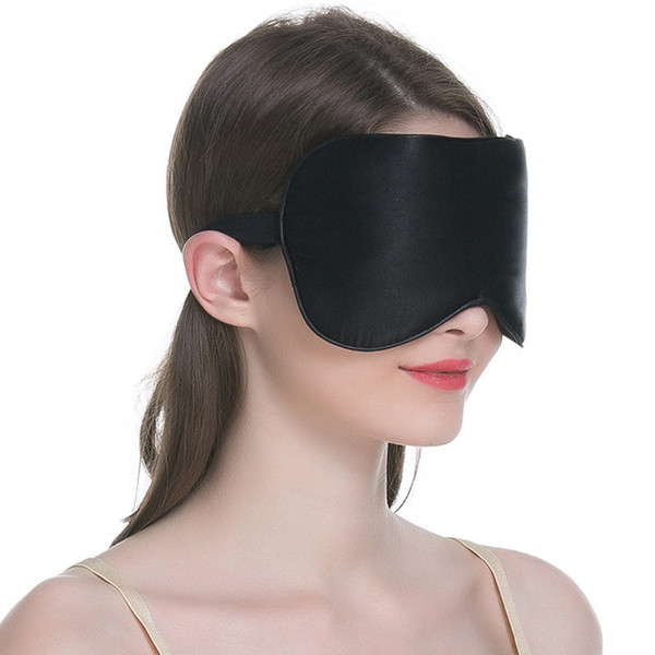 100% Silk Sleep Rest Eye Mask Padded Shade Cover Breathable Travel Relax Aid Blindfolds 9 Colors Sleep Masks