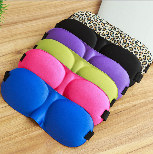 Portable 3D eye Sleeping Mask cotton Blindfold Soft Eye Shade Nap Cover Blindfold Sleeping Travel Rest Vision Care 6 colors