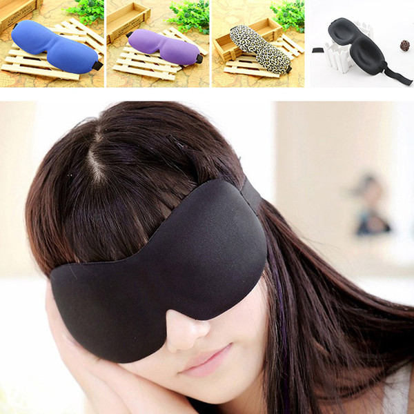 Sleep Masks Blindfold 3D Eye Mask Soft Padded Sleep Travel Shade Cover Rest Relax Seamless Blindfold Leopard Goggles 5 Colors Choose WX-G08