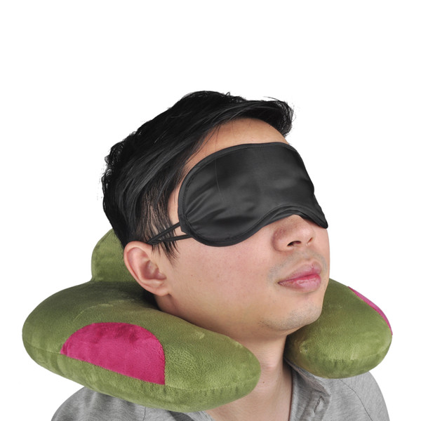 (in stock) Black Eye Mask Polyester Sponge Shade Nap Cover Blindfold Mask for Sleeping Travel Soft Polyester Masks 4 Layer free DHL