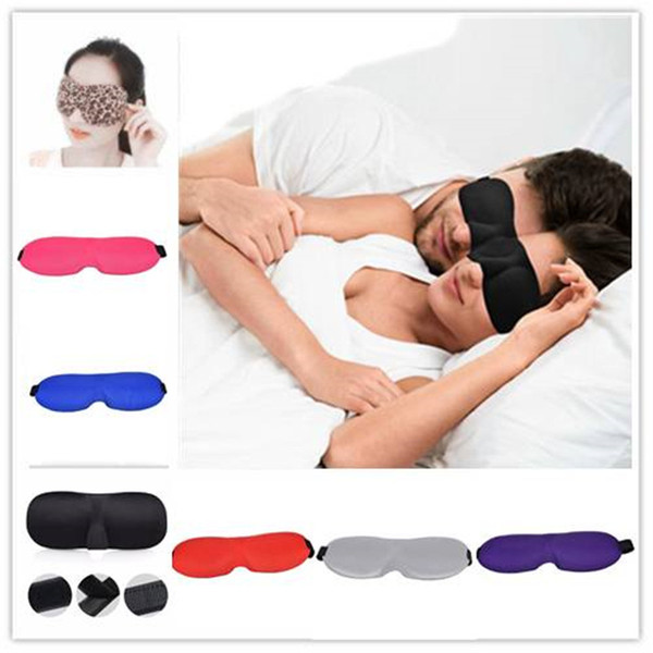 3D Sleep Mask Natural Sleeping Eye Mask Eyeshade Cover Shade Eye Patch Blindfold Travel Eyepatch 7 color YW115LP