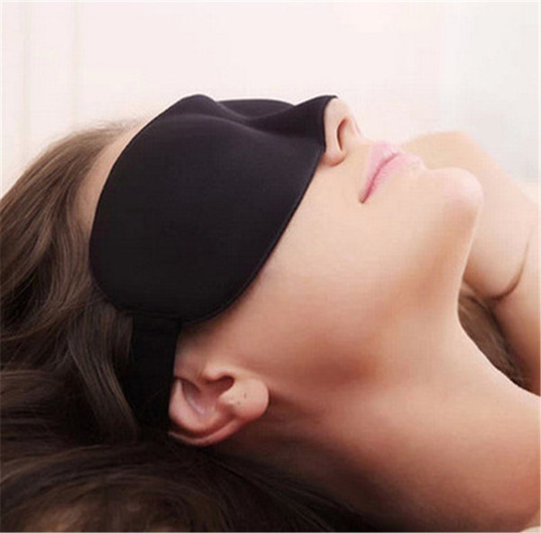 11 Colors Can Choose 3D Sleep mask Travel Rest 3D Sponge Eye MASK Black Sleeping Eye Mask Cover To Shield The Light