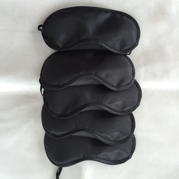 Hot Sale Black Eye Mask Polyester Sponge Shade Nap Cover Blindfold Mask for Sleeping Travel Soft Polyester Masks 4 Layer