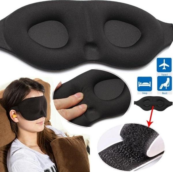 High quality 3D Memory Foam Padded Shade Cover Travel Rest Sleep Eye Mask Eyeshade Sleeping Blindfold Eyepatch Aid Relax