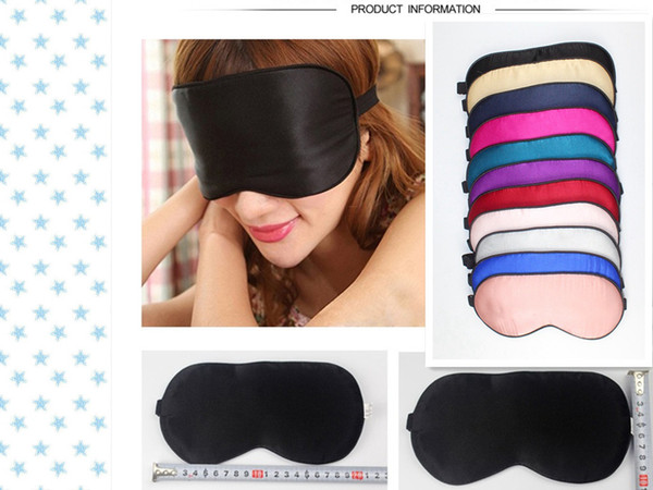 10PCS New Pure Silk Sleep Eye Mask Padded Shade Cover Travel Relax Aid Blindfold