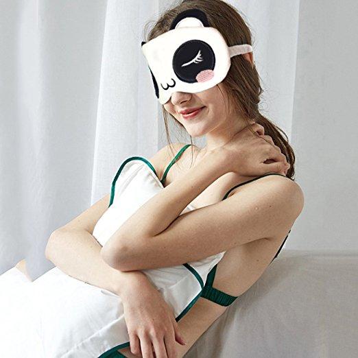 The eye mask is equipped with a reusable gel pad that treats dry eye and edema eyes and relaxes the eyes.